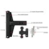 3" Extreme Duty Adjustable 4" & 6" Offset Hitch By BulletProof Hitches - Kit Specs