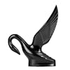 Original Peterbilt Packard Black Swan Hood Ornament (Side View)