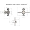 Medium Duty Sway Control Ball Hitch Attachment By BulletProof Hitches - Drawing
