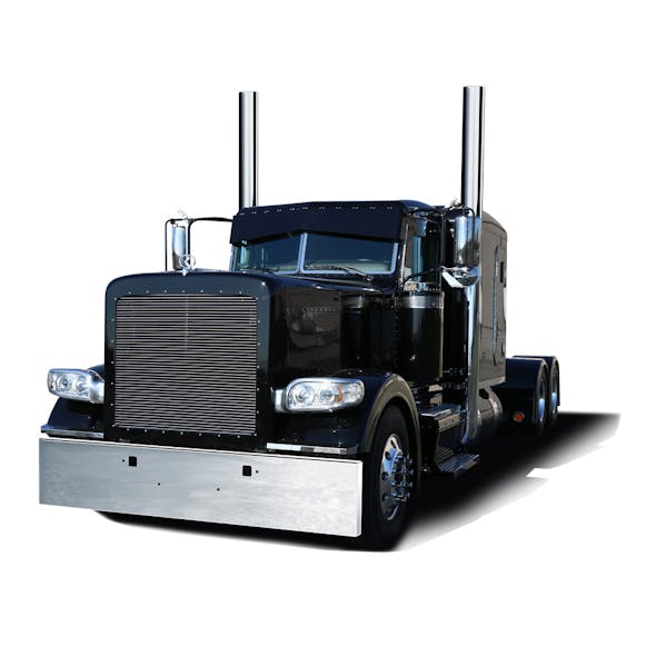 Peterbilt 379 389 Chrome Boxed End Bumper By RoadWorks - Peterbilt 389 18" Bumper