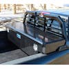 Aluminum Pickup Truck Tool Box - Black Diamond Plate Above