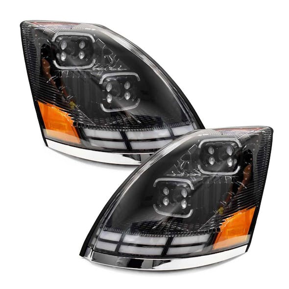 Volvo VN VHL 2004-2015 Black Projection Headlights
