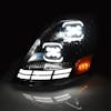Volvo VN VHL 2004-2015 Black Projection Headlights - High Beam
