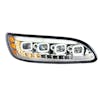 Peterbilt 382 384 386 387 Chrome Competition Series Quad-LED Headlight - Passenger side LED on