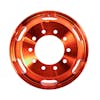 24.5" x 8.25" Oval Aluminum Wheel With Off-Center Vent Hole - Orange Side