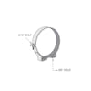 10" Dynaflex Zinc Plated Carbon Steel Mounting Bracket Clamp - Measurements