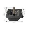 Mack Cab Bumper Assembly Hood Bushing 20QL253 - Measurements