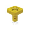 Yellow Haldex Manifold Dash Air Valve Knob N14514AB - Measurements