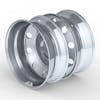19.5" x 6" Alcoa Aluminum Hub Piloted Wheel - Side
