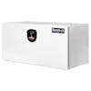 Pro Series White Smooth Aluminum Underbody Tool Box - Tilted Right