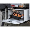 Pro Series White Smooth Aluminum Underbody Tool Box - In Use Close Up