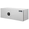 Pro Series White Smooth Aluminum Underbody Tool Box With Barn Door - Right Tilt