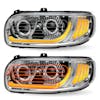 Peterbilt 367 388 389 567 589 Full LED Chrome Aftermarket Projector Headlight P54-6112-110 heated/non-heated driver