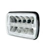 5" x 7" High Power LED Rectangular Headlight with LED Light Bar (Angled)