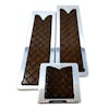 Lifetime Kenworth Chrome Plated Billet Aluminum Foot Pedal Set With Wooden Inlay 2005 & Older - Red Oak