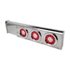 Round Top Mud Flap Hangers With 2.5" Bolt Spacing & 4" LED Lights - Side