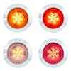 1 1/4" Round 6 LED Clearance Marker Light Showing The Different LED/Lens Offered