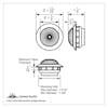 1 1/4" Round 6 LED Clearance Marker Light Depicts A Model Of The Thickness Of The Lens/LED