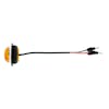 1 1/4" Round 6 LED Clearance Marker Light Shows The Wires Attached To The Back Of An Amber Lens