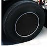 Aero Flat Satin Black Rear Axle Cover Kit On Tire