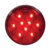 9 LED 4" Round Lightning Series Stop Turn Tail Light By Maxxima Red Lens On