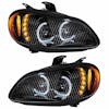 Freightliner M2 Full LED Blackout Projection Headlights With DRL Halo Ring - Both On