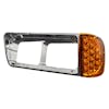 Freightliner FLD Headlight Bezel With LED Turn Signal Light Driver Side