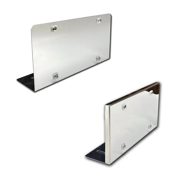 Stainless Steel Universal Under Bumper Mount Single License Plate Holder - Thumbnail