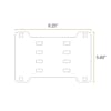 Protec Tuff Guard Grill Guard License Plate Mounting Bracket - Measurements