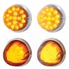 AJP Suspension LED Light Brackets By Shift Products - Amber Lights On
