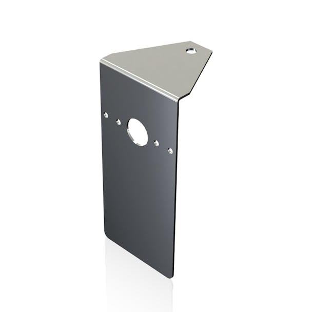 Universal Stainless Steel IFTA Permit Holder Exhaust Bracket With Watermelon Light Hole By RoadWorks - Default