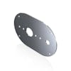 Peterbilt 389 Stainless Steel Single Watermelon Sleeper Dome Light Plate With Switch Hole By RoadWorks - Default