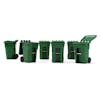 Green Trash Bin Set Of 6 Replica 1/34 Scale
