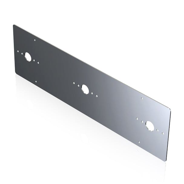 Peterbilt Stainless Steel Sleeper Plate With 3 Watermelon Light Holes By RoadWorks - Default