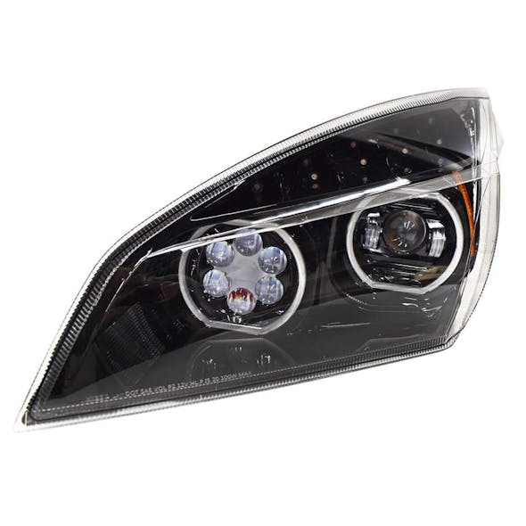 Freightliner Cascadia 2018+ Blackout Full LED Projection Headlight Driver Side