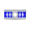 Peterbilt 7" Rectangular Multicolor LED Interior Cab Map & Dome Light With Chrome Bezel 16-D7401 - Blue