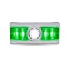 Peterbilt 7" Rectangular Multicolor LED Interior Cab Map & Dome Light With Chrome Bezel 16-D7401 - Green
