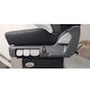 Prime TC400 Series Air Ride Suspension Genuine Grey/Black Leather Truck Seat With Arm Rests - Buttons
