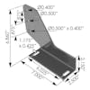 Peterbilt 367 384 386 388 389 Lower DPF Step Bracket M85-6190 M85-6190R - Measurements