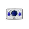 4" x 6" LED Projector Headlight With Optional Heat And Backlit Auxiliary High or Low Beam by Trux - High Beam On