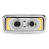 Peterbilt 379 378 365 357 Chrome Projector Headlight Assembly With Optional Heat & Backlit Auxiliary - Driver Heated Amber Marker