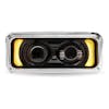 Kenworth W900 T800 T600 Black Projector Headlight Assembly With Optional Heat & Backlit Auxiliary - Black non heated amber marker