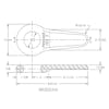 2 Series Weld On Drawbar Eye - Dimensions