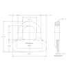 10A Series Safety Chain Hanger - Dimensions