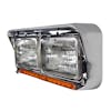 Kenworth T600 T800 W900 Dual Rectangular Headlight Assembly Angled
