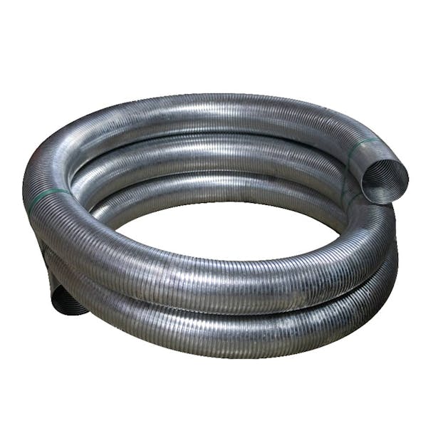  Universal 5" x 300" Galvanized Steel Flex Pipe 