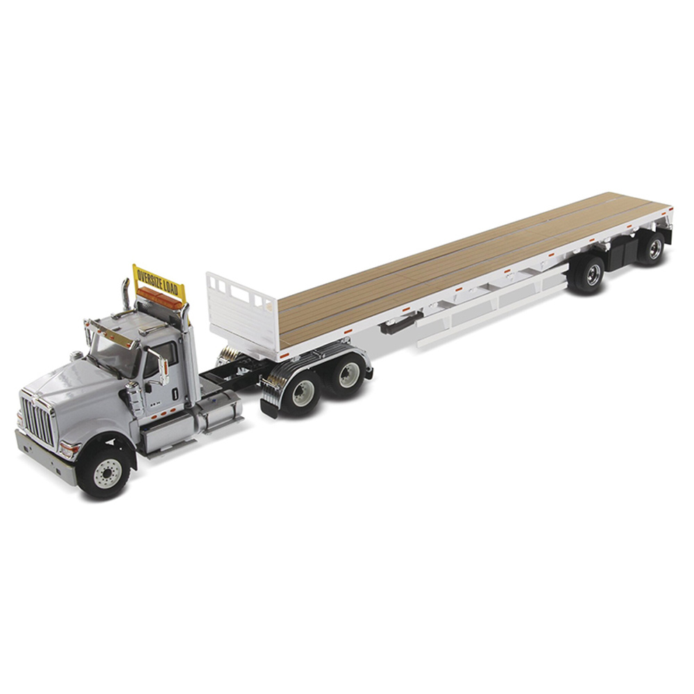 International HX520 Tandem Day Cab With 53' Flatbed Trailer