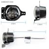 4" JL Series Fog Light Dimensions