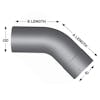 5" Universal Chrome Elbow L545-0808C - Diagram