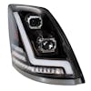 Volvo VN VNL Blackout Projector Headlight With LED DRL Bolt & Sequential Turn Signal 2003-2017 - Passenger